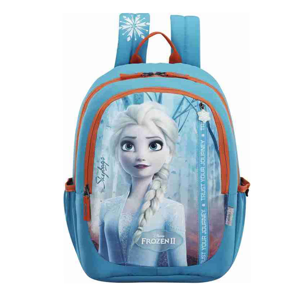 SmartQuick Skybags Polyester Printed Pattern Frozen Champ 01 Backpack Blue Small