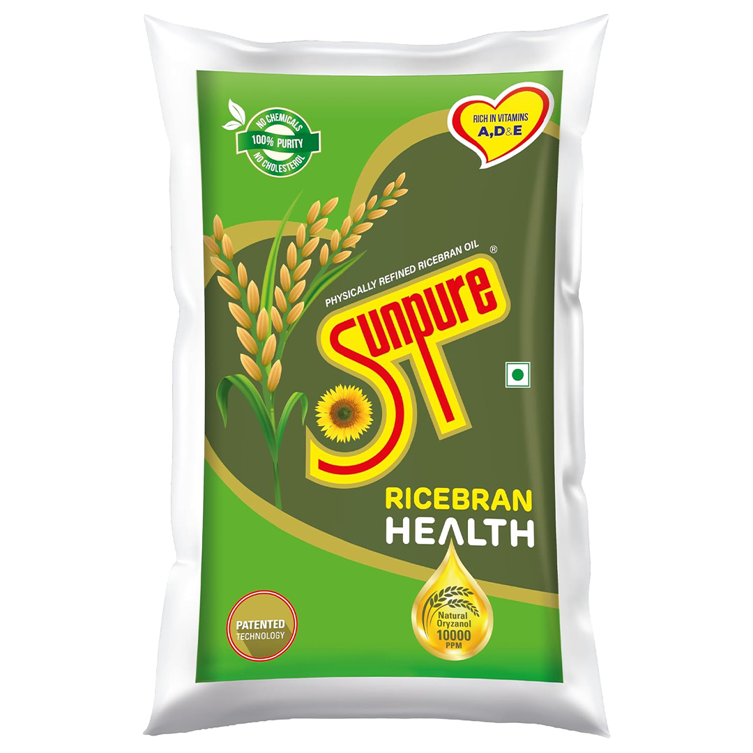 SmartQuick | Sunpure Rice Bran Health Oil | Pouch 1LTR