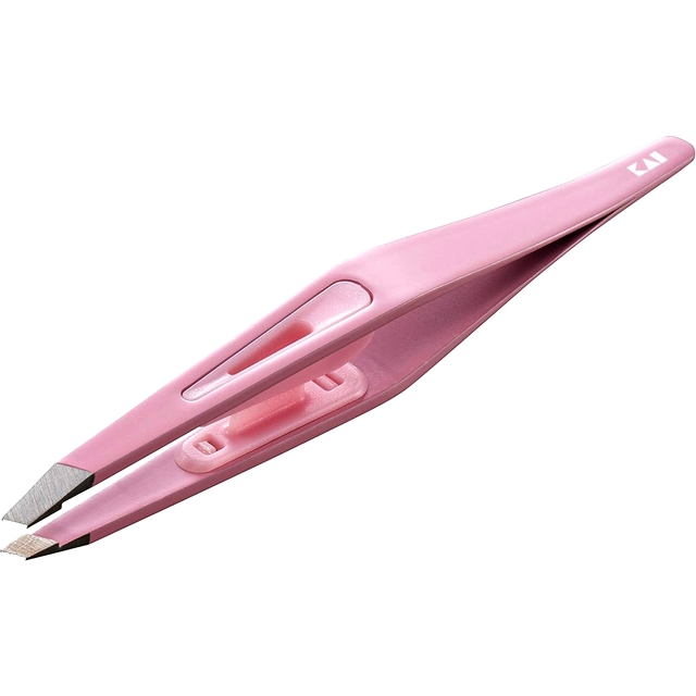 KAI 1 piece of tweezers (pink) that can be grasped without slipping