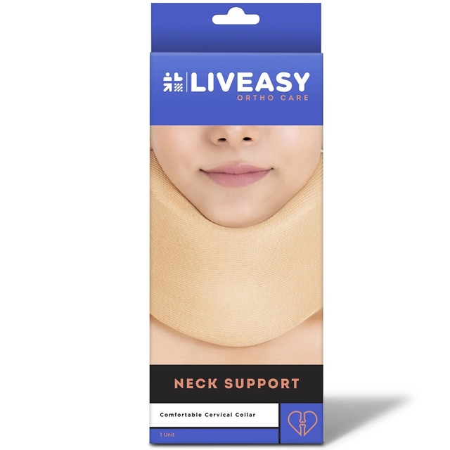 Liveasy Ortho Care Neck Support - Comfortable Cervical Collar - M