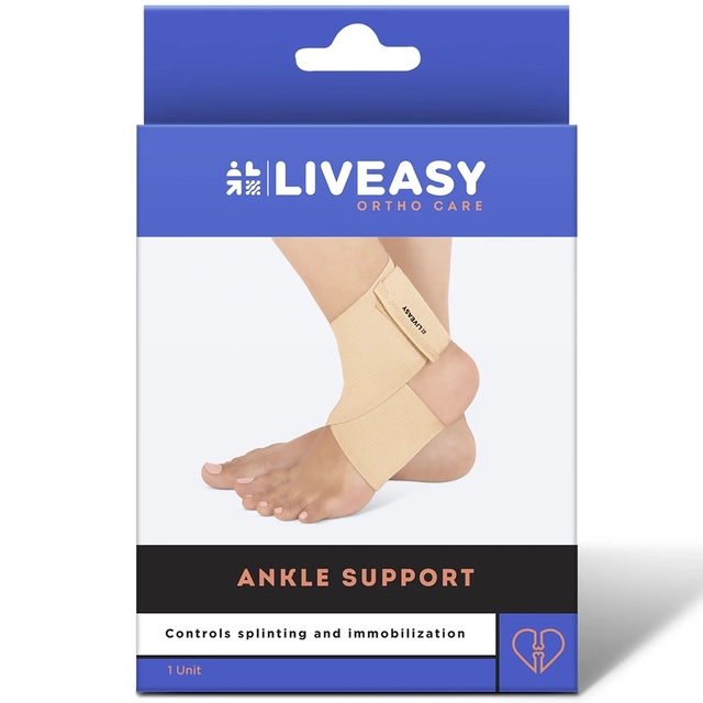 Liveasy Ortho Care Ankle Support - Prevents Swelling - Boosts Performance - Size Xl