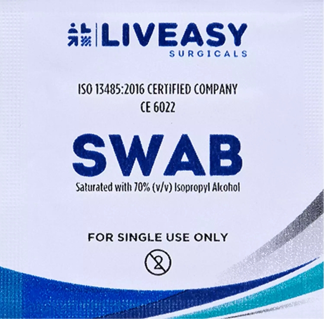 Liveasy Surgicals Alcohol Swabs Pack Of 100