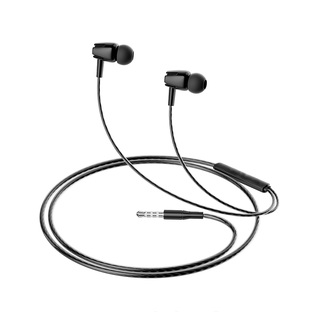 IVON- Wired  Stereo Earphones with in-Line Mic, Dual Drivers, Powerful Bass