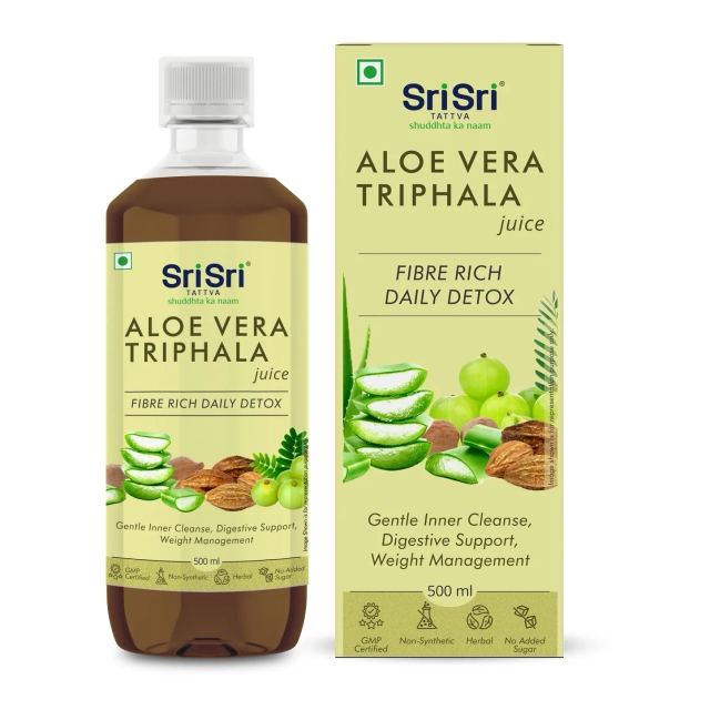 Sri Sri Tattva Shuddhta ka Naam | Aloe Vera Triphala Juice | Better Digestion | Healthy Skin | Natural & Herbal | No Added Sugar 500 ml