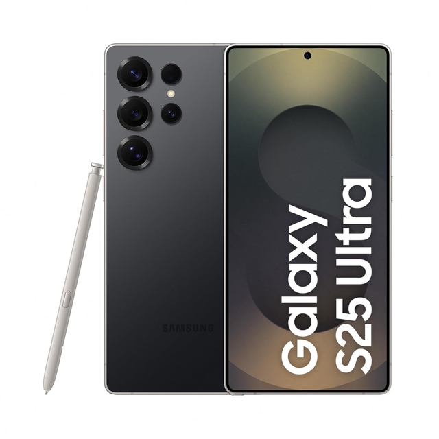 Samsung Galaxy S25 Ultra 5G AI Smartphone (Titanium Black, 12GB RAM, 512GB Storage), 200MP Camera, S Pen Included, Long Battery Life