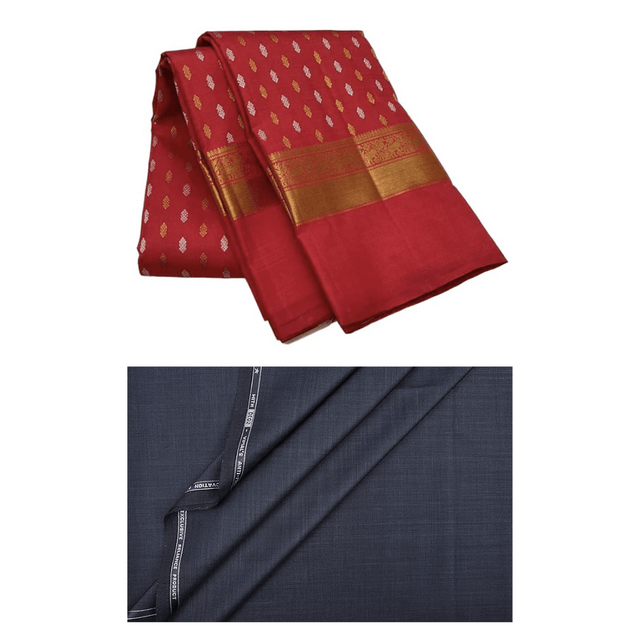 EX- Premium Art Silk Saree, Vimal Premium Suit Length,Party Wear, Festival wear (Multi Colours )+ Free Card