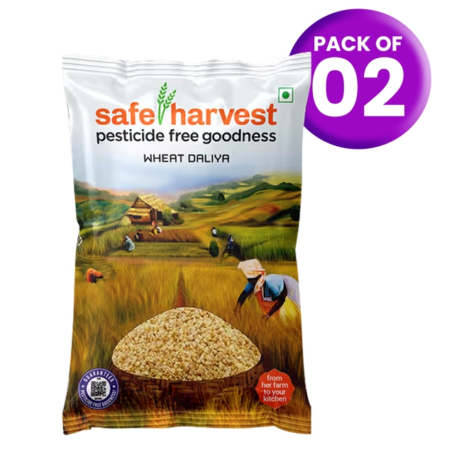 Safe Harvest Wheat Daliya 500g (Pack of 2)