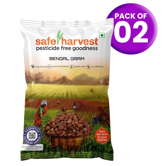 Safe harvest Brown Bengal Gram 500gm (Pack of 2)