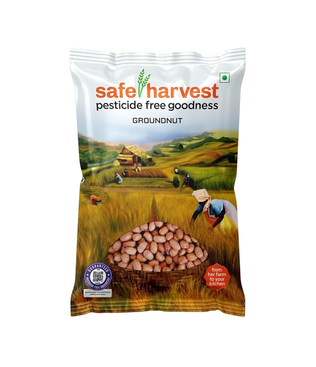 Safe Harvest Pesticide-Free Dried Groundnut | Natural & Delicious - 500g
