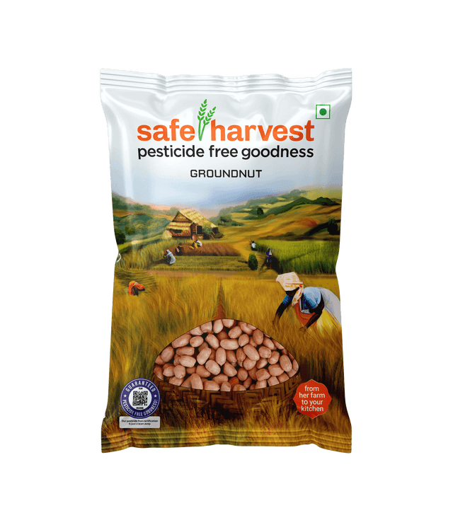 Safe Harvest Pesticide-Free Dried Groundnut | Natural & Delicious - 1kg