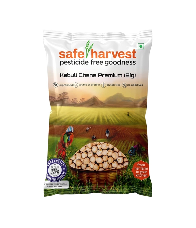 Safe Harvest Pesticide Free Kabuli Chana Premium (Big Size) 500g
