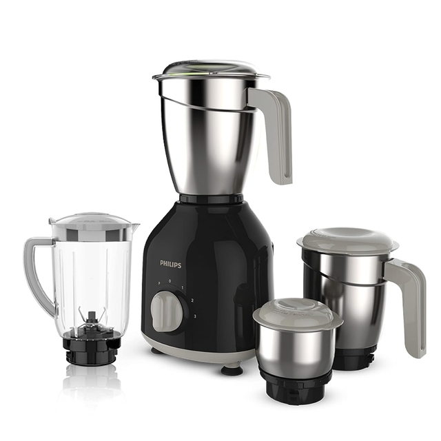 Philips HL7759/00 Mixer Grinder, 750W Turbo Motor, 4 Jars (Black),