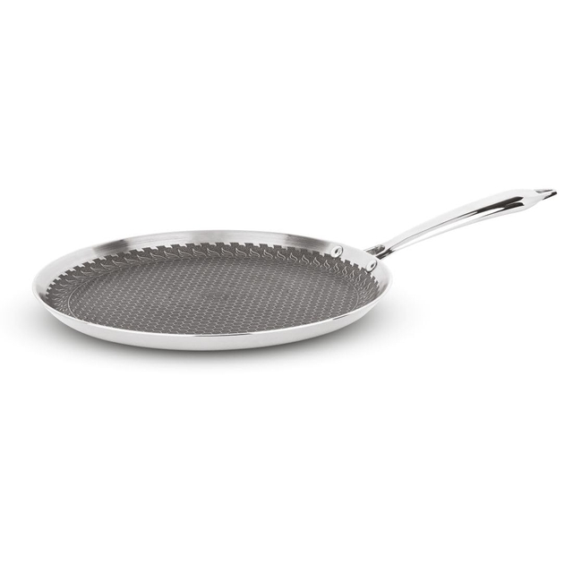 N - Duraa Triply Heavy Thickness Stainless Steel Honey Comb Surface Dosa Tawa 290mm