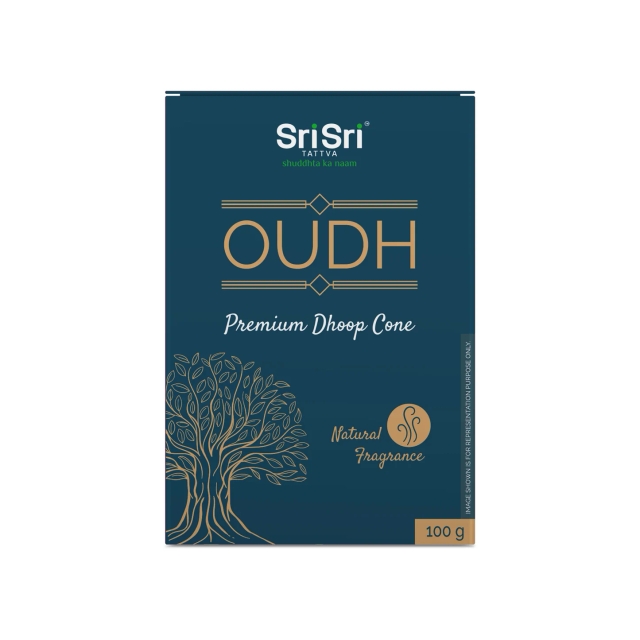 Sri Sri Tattva Premium Natural Oudh 100g Cone Dhoop