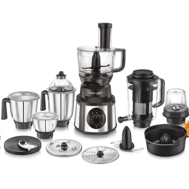 Prestige Endura Pro 1000W Multi Functional Mixer Grinder 14 different functionalities|Black & Silver