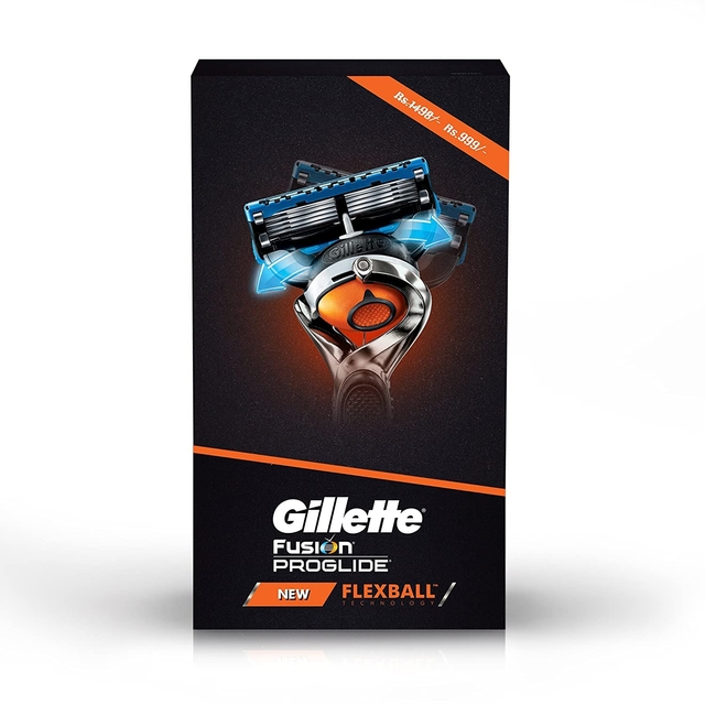 Gillette Flexball Pro Glide Gift Pack For Men (1 Razor with 4 Blades) | Value Pack | Mens Grooming Set,