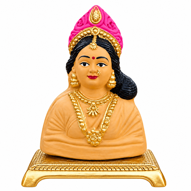 Eco Friendly Clay Gowri Idol for Ganesh Chaturthi (Mud Color,Medium )