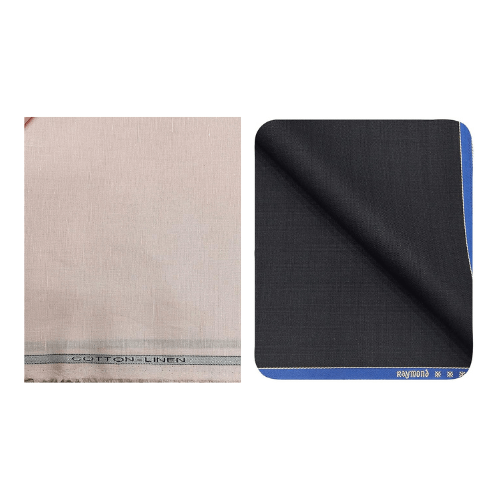 Raymond 3.25 Meters Suit Fabric, Lenin Shirt Piece  + Free Card (Multicolour)