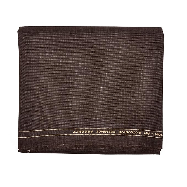 Vimal Men's Polyblend Dark Brown Trouser Fabric