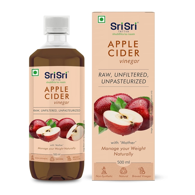 Sri Sri TATTVA shuddhta ka naam Apple Cider Vinegar-Raw,Unfiltered,Unpasteurized,500Ml