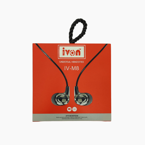 IVON  Universal Handsfree Wired in Earphone with Mic,Hifi Sound Effect  In-line-Microphone