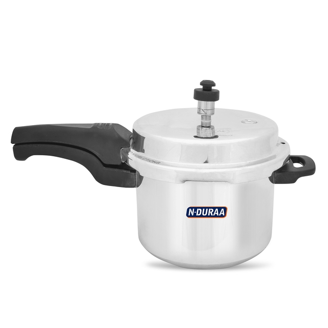N-DURAA Aluminium Gas and Induction Compatible Outer Lid Pressure Cooker 3 L