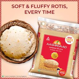 Aashirvaad Atta/Godihittu - Whole Wheat, 5 kg