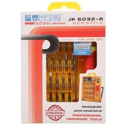 Original Jackly JK 6032 A 32 in 1 Tweezer & Screwdriver Set Repair Tool Kit