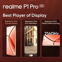 realme P1 Pro 5G (Phoenix Red, 8GB RAM, 128GB Storage) | Up to 16 GB Dynamic RAM | Snapdragon 6 Gen 1 Processor | 6.7" Curved AMOLED Display | 50MP + 8MP | 16MP Front Camera | IP65 Water Resistance
