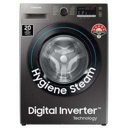 Samsung 9 kg, 5 Star, Digital Inverter Motor, Fully-Automatic Front Load Washing Machine (WW90T4040CX1TL, Hygiene Steam, Inox)