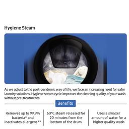 Samsung 9 kg, 5 Star, Digital Inverter Motor, Fully-Automatic Front Load Washing Machine (WW90T4040CX1TL, Hygiene Steam, Inox)