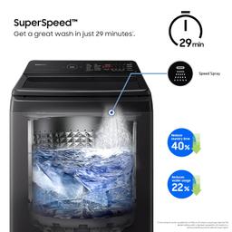 Samsung 9 Kg, 5 Star, Eco Bubble Technology With Super Speed, Wi-Fi, Digital Inverter Motor, Dual Storm, Fully-Automatic Top Load Washing Machine