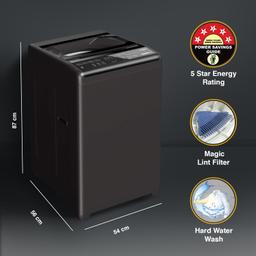 Whirlpool 7.5 Kg 5 Star Royal Fully-Automatic Top Load Washing Machine (WHITEMAGIC ROYAL 7.5 GENX, Grey, Hard Water Wash, ZPF Technology)