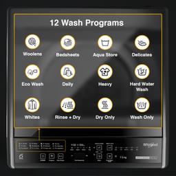 Whirlpool 7.5 Kg 5 Star Royal Fully-Automatic Top Load Washing Machine (WHITEMAGIC ROYAL 7.5 GENX, Grey, Hard Water Wash, ZPF Technology)