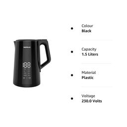 Havells I-Conic 1.5 Litre Digi Kettle with double wall and 304 stainless steel tank (Black)