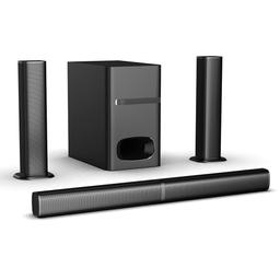Panasonic SC-HT480GW-K 4.1 Ch Convertible Soundbar, 100 W, Deep Bass Sound, Bluetooth, USB, RCA, AUX Inputs, Wall Mountable, Remote Control (Black)