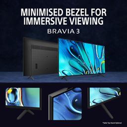 Sony BRAVIA 3 Series 139 cm (55 inches) 4K Ultra HD AI Smart LED Google TV K-55S30 (Black)