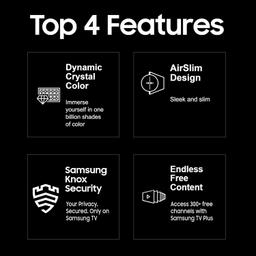 Samsung 138 cm (55 inches) D Series Brighter Crystal 4K Dynamic Ultra HD Smart LED TV UA55DUE80AKLXL (Titan Gray)