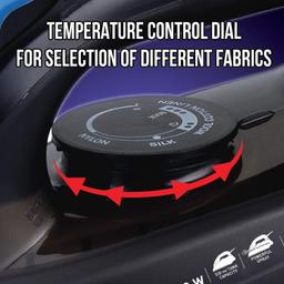 HAVELLS Plush 1600 W Steam Iron with Steam Burst, Vertical, Horizontal Ironing, (Black)
