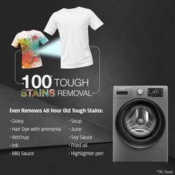 Whirlpool 8 Kg Ozone Technology Inverter Fully Automatic Front Load Washing Machine with In-Built Heater (XO8014BYM52E, Midnight Grey, 100+ Tough Stains, 1400 RPM, 2024 Model)