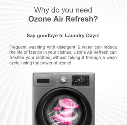 Whirlpool 8 Kg Ozone Technology Inverter Fully Automatic Front Load Washing Machine with In-Built Heater (XO8014BYM52E, Midnight Grey, 100+ Tough Stains, 1400 RPM, 2024 Model)