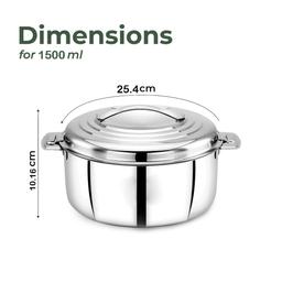 N-Duraa Serving Dish Premium quality Stainless Steel 1500ml