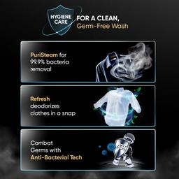 Haier 8 kg 5 Star Powered by AI-DBT with PuriSteam, 525mm Super Drum Fully Automatic Front Load Washing Machine
