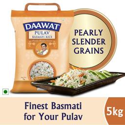 Daawat Pulav, Long Grains, Fluffy Basmati for finest Pulav, 5 Kg