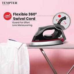 Havells Tempter 1000W Dry Iron Press with Greblon E2 Grade Non-Stick Coated Sole Plate