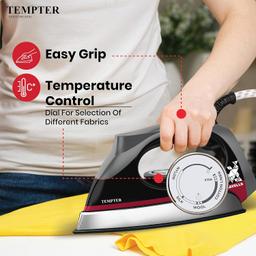 Havells Tempter 1000W Dry Iron Press with Greblon E2 Grade Non-Stick Coated Sole Plate