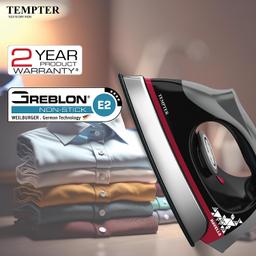 Havells Tempter 1000W Dry Iron Press with Greblon E2 Grade Non-Stick Coated Sole Plate