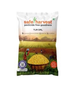 Safe Harvest Pesticide Free Goodness Unpolished Tur Dal/Arhar Dal | Natural | Chemical Free | Vegan | Gluten Free - 1Kg