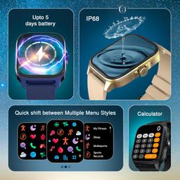 Fastrack New Astor Fs1 Pro Smartwatch|Large Super Amoled Display(1.97") Aod|Nextgen Chipset Lag Free&Fast Experience|Functional Crown|Singlesync Bt Calling|100+ Sports Modes&Watchfaces|Ip68,Black