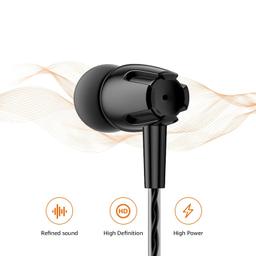 IVON- Wired  Stereo Earphones with in-Line Mic, Dual Drivers, Powerful Bass